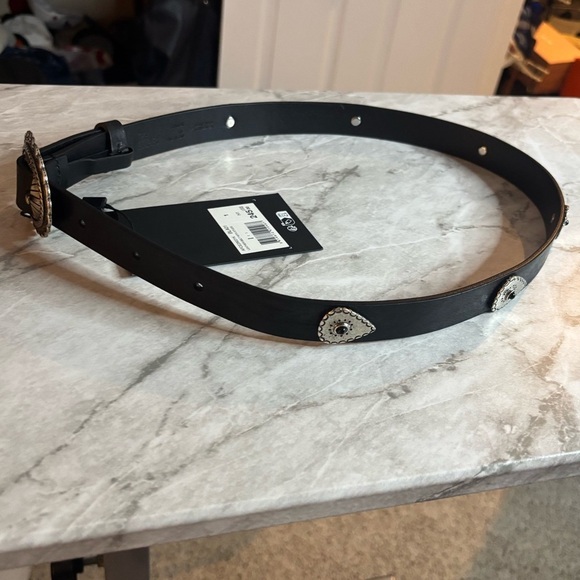 NWT The Kooples Black Belt with Intricate Silver Buckle Womens size 1 or US 4 main image 10